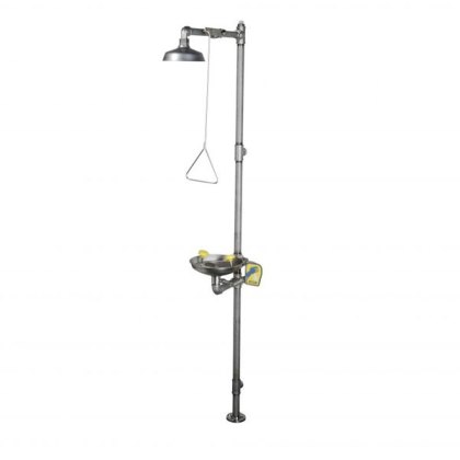 Stainless Steel Freestanding Combination Shower & Eye Wash Stainless Steel Freestanding Combination Shower & Eye Wash