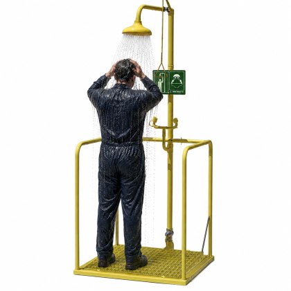 Platform Operated Emergency Drench Shower & Eyewash