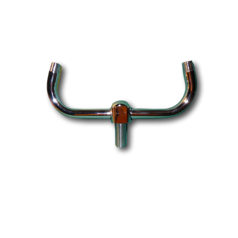 Chrome yoke assembly for eye wash units